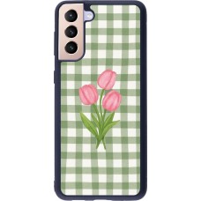 Samsung Galaxy S21+ 5G Case Hülle - Silikon schwarz Green vichy tulips Spring 2026