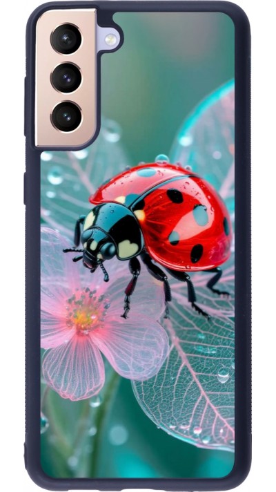Coque Samsung Galaxy S21+ 5G - Silicone rigide noir Ladybird in bloom Spring 2026