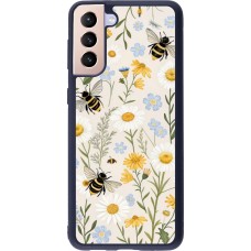 Samsung Galaxy S21+ 5G Case Hülle - Silikon schwarz Pattern bees Spring 2026