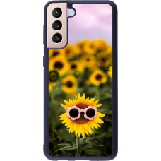 Samsung Galaxy S21+ 5G Case Hülle - Silikon schwarz Sunflower with glasses Spring 2026