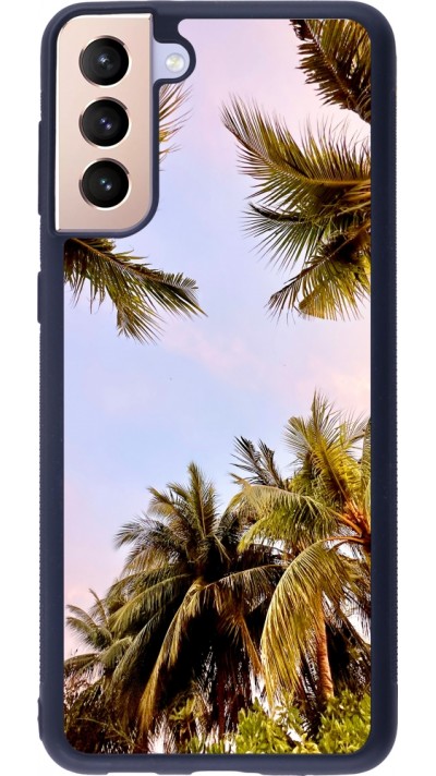 Samsung Galaxy S21+ 5G Case Hülle - Silikon schwarz Summer 2023 palm tree vibe