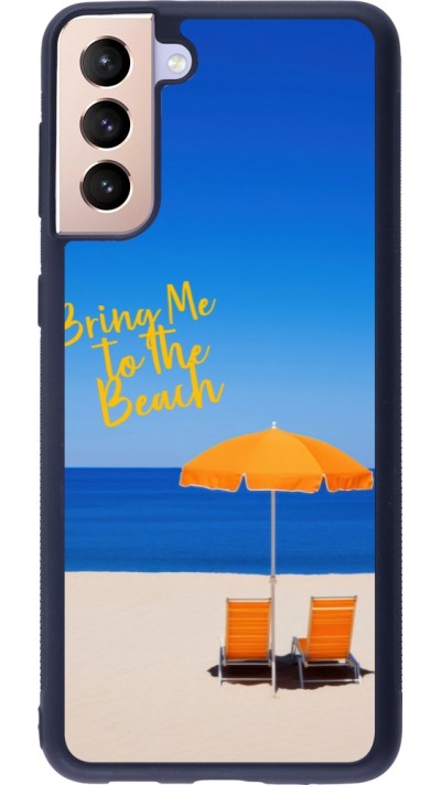Samsung Galaxy S21+ 5G Case Hülle - Silikon schwarz Summer 2025 Bring me to the beach