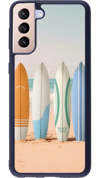 Samsung Galaxy S21+ 5G Case Hülle - Silikon schwarz Summer surfboard 2025