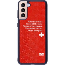 Hülle Samsung Galaxy S21+ 5G - Silikon schwarz Swiss Passport