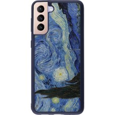 Samsung Galaxy S21+ 5G Case Hülle - Silikon schwarz Kunstbild - Sternennacht - Van Gogh