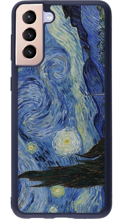 Samsung Galaxy S21+ 5G Case Hülle - Silikon schwarz Kunstbild - Sternennacht - Van Gogh