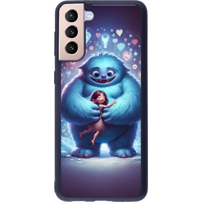 Samsung Galaxy S21+ 5G Case Hülle - Silikon schwarz Valentin 2024 Flauschige Liebe