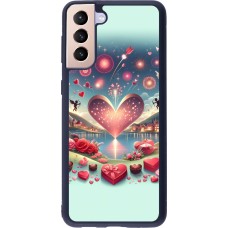 Samsung Galaxy S21+ 5G Case Hülle - Silikon schwarz Valentin 2025 Schick