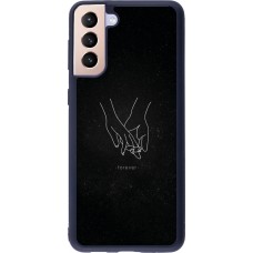 Samsung Galaxy S21+ 5G Case Hülle - Silikon schwarz Valentine 2023 hands forever