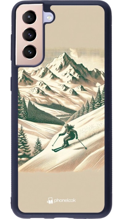 Samsung Galaxy S21+ 5G Case Hülle - Silikon schwarz Vintage Skiberg