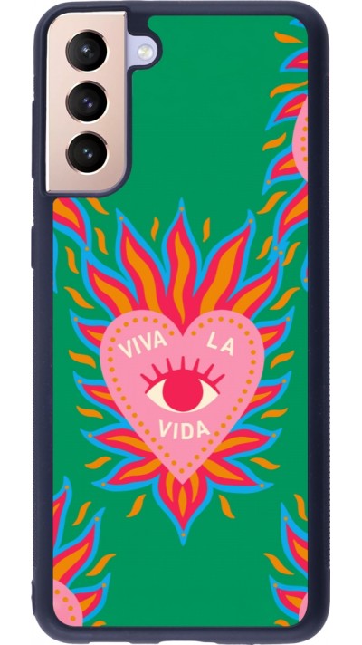 Samsung Galaxy S21+ 5G Case Hülle - Silikon schwarz Viva la vida 2026