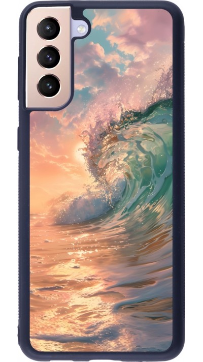 Samsung Galaxy S21+ 5G Case Hülle - Silikon schwarz Wave Sunset