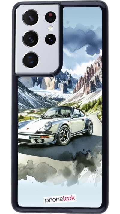 Samsung Galaxy S21 Ultra 5G Case Hülle - Porsche 911 Berg Aquarell