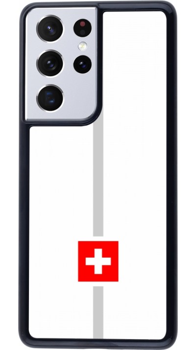 Samsung Galaxy S21 Ultra 5G Case Hülle - Kanton CH weiss