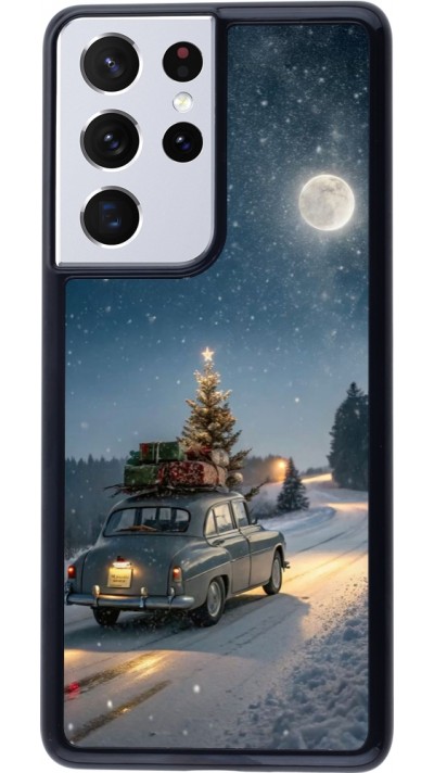 Samsung Galaxy S21 Ultra 5G Case Hülle - Christmas 25 Car with Tree Xmas