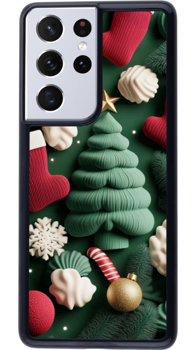 Samsung Galaxy S21 Ultra 5G Case Hülle - Christmas 25 Christmas textiles