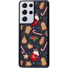 Samsung Galaxy S21 Ultra 5G Case Hülle - Christmas 25 Pattern Gingerbread House