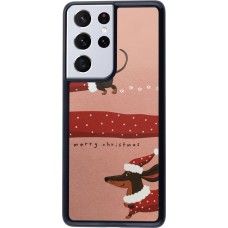 Samsung Galaxy S21 Ultra 5G Case Hülle - Christmas 25 Teckel Merry Xmas