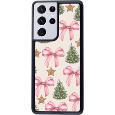 Samsung Galaxy S21 Ultra 5G Case Hülle - Christmas 25 Vintage Ribbons