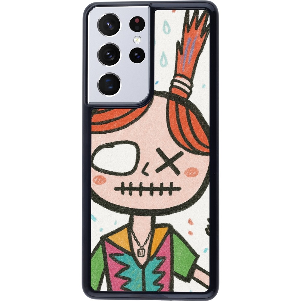 Samsung Galaxy S21 Ultra 5G Case Hülle - Little Girl Sketch