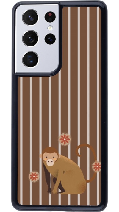 Samsung Galaxy S21 Ultra 5G Case Hülle - Monkey with stripes