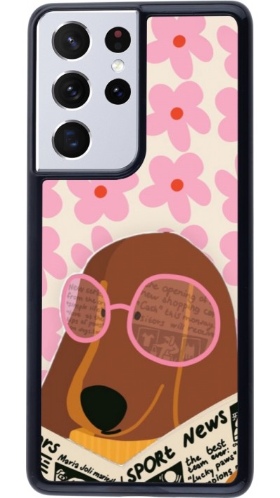 Samsung Galaxy S21 Ultra 5G Case Hülle - Dog with newspaper Spring 2026