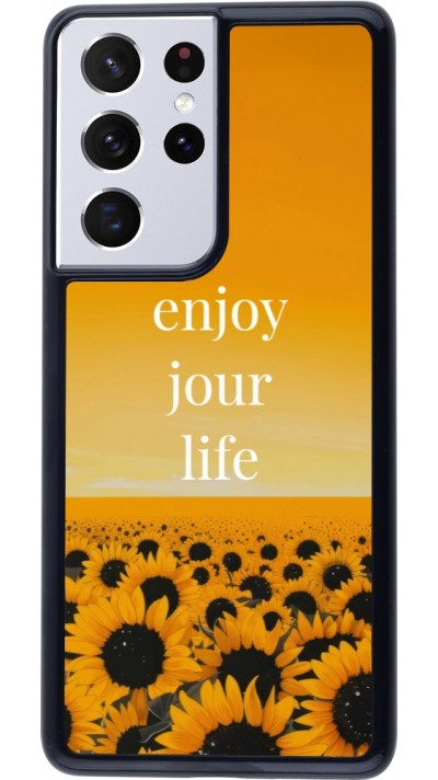 Samsung Galaxy S21 Ultra 5G Case Hülle - Summer 2025 Enjoy your life