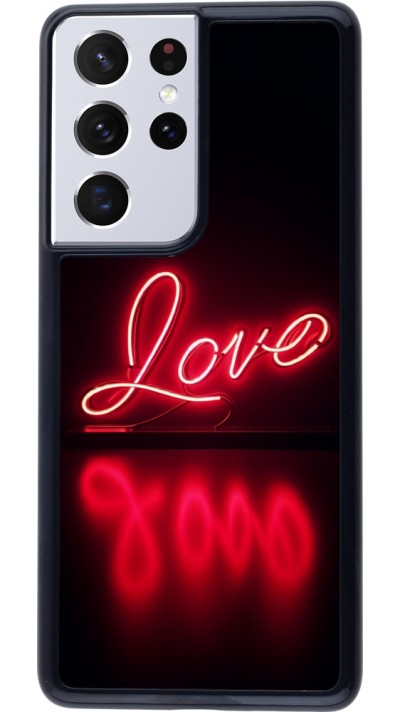 Samsung Galaxy S21 Ultra 5G Case Hülle - Valentine 2025 Neon Liebe