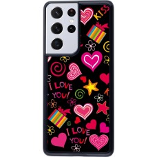 Samsung Galaxy S21 Ultra 5G Case Hülle - Valentine 2023 love symbols