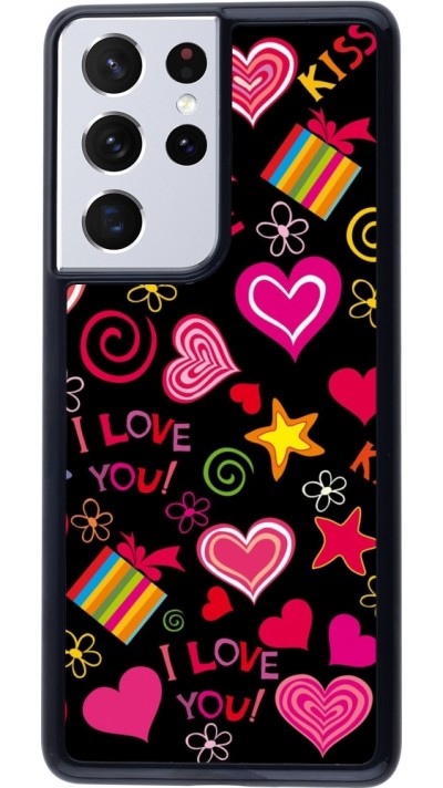 Samsung Galaxy S21 Ultra 5G Case Hülle - Valentine 2023 love symbols