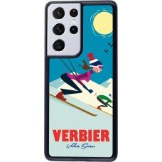 Samsung Galaxy S21 Ultra 5G Case Hülle - Verbier Ski Downhill