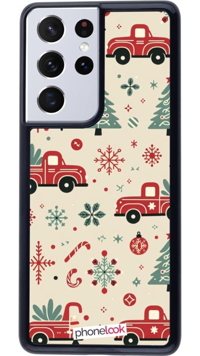 Samsung Galaxy S21 Ultra 5G Case Hülle - Weihnachten 2024 Lkw Tanne