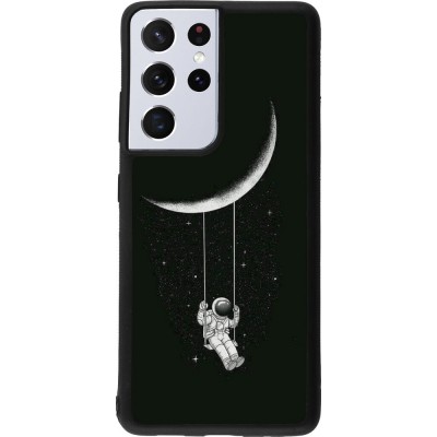 Hülle Samsung Galaxy S21 Ultra 5G - Silikon schwarz Astro balançoire