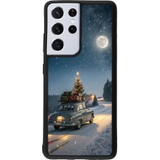 Samsung Galaxy S21 Ultra 5G Case Hülle - Silikon schwarz Christmas 25 Car with Tree Xmas