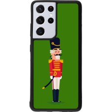 Samsung Galaxy S21 Ultra 5G Case Hülle - Silikon schwarz Christmas 25 Nutcracker Green