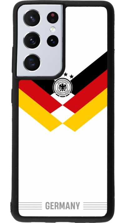 Coque Samsung Galaxy S21 Ultra 5G - Silicone rigide noir Maillot de football Allemagne 2026 personnalisable