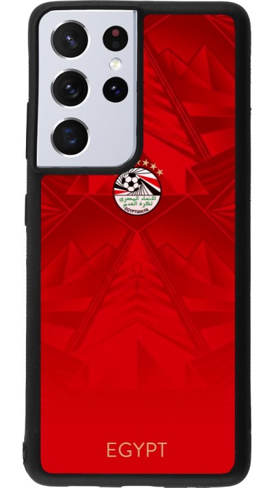 Coque Samsung Galaxy S21 Ultra 5G - Silicone rigide noir Maillot de football E?gypte 2026 personnalisable