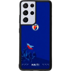 Coque Samsung Galaxy S21 Ultra 5G - Silicone rigide noir Maillot de football Haiti 2026 personnalisable