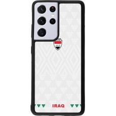 Coque Samsung Galaxy S21 Ultra 5G - Silicone rigide noir Maillot de football Irak 2026 personnalisable