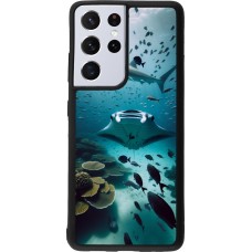 Samsung Galaxy S21 Ultra 5G Case Hülle - Silikon schwarz Manta Lagune Reinigung