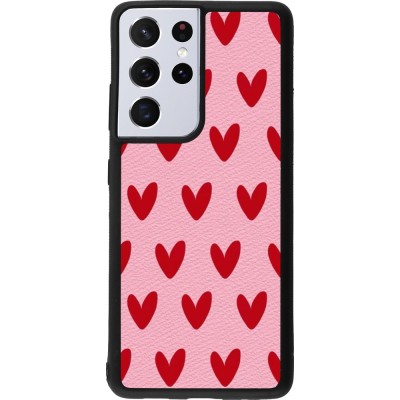 Samsung Galaxy S21 Ultra 5G Case Hülle - Silikon schwarz Saint Valentines Day 26 Pattern heart