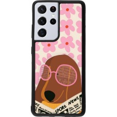 Samsung Galaxy S21 Ultra 5G Case Hülle - Silikon schwarz Dog with newspaper Spring 2026