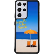 Samsung Galaxy S21 Ultra 5G Case Hülle - Silikon schwarz Summer 2025 Bring me to the beach