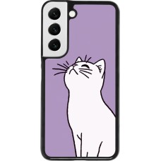 Samsung Galaxy S22 Case Hülle - Chat auf lila Hintergrund