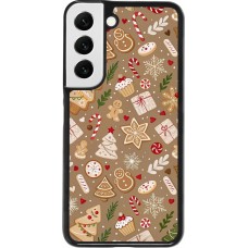 Samsung Galaxy S22 Case Hülle - Christmas 25 Pattern Ginger Cookie