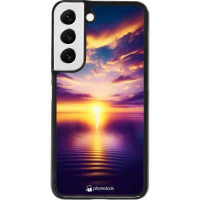 Samsung Galaxy S22 Case Hülle - Sonnenuntergang gelb violett