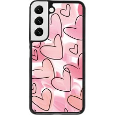 Samsung Galaxy S22 Case Hülle - Easter 2023 pink hearts
