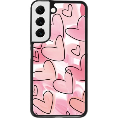 Samsung Galaxy S22 Case Hülle - Easter 2023 pink hearts