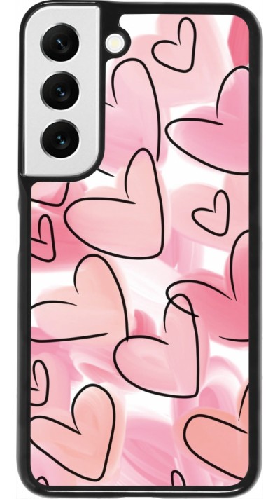 Samsung Galaxy S22 Case Hülle - Easter 2023 pink hearts