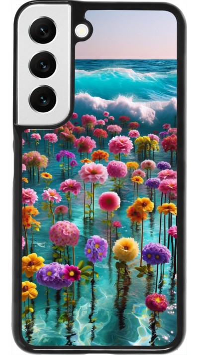 Samsung Galaxy S22 Case Hülle - Blumenmeer Wellen